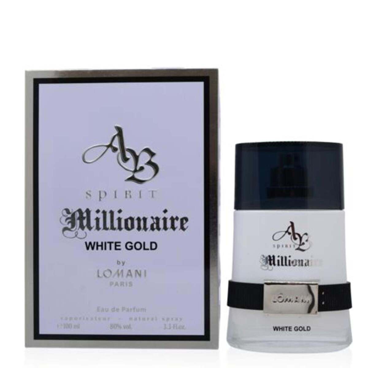 Lomani AB Spirit Millionaire White Gold EDP for Men - Perfume Planet 